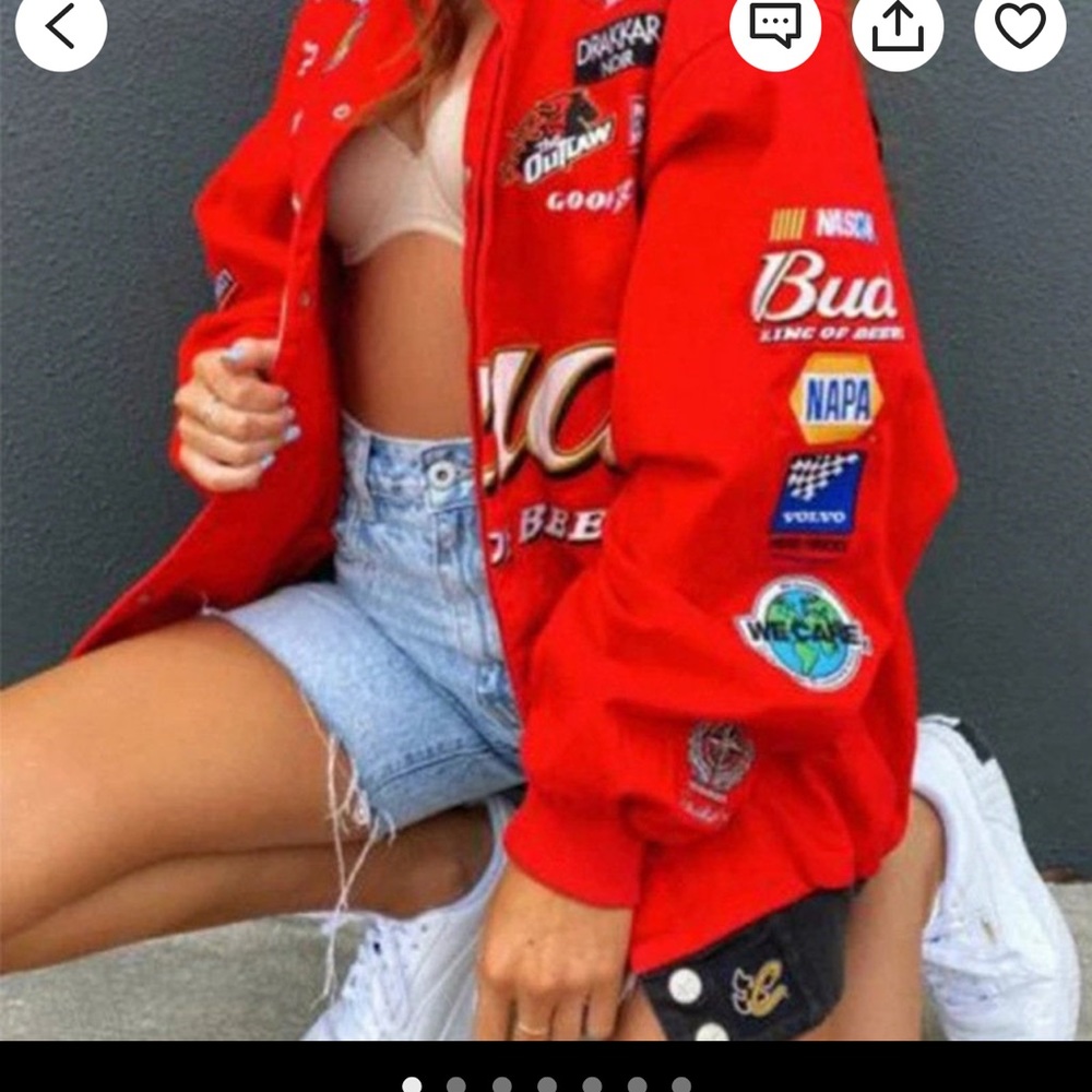 Red budweiser Racing jacket